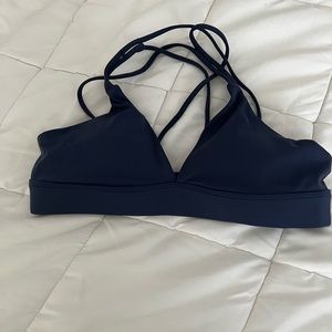 Blue sports bra